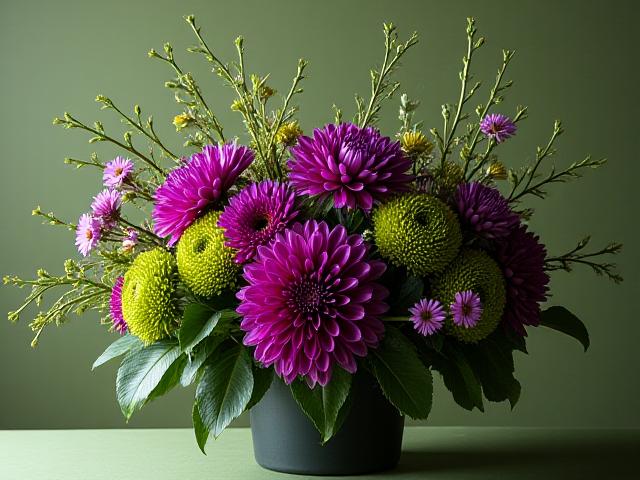 Premium floral subscription arrangement featuring exotic greenery and tall stems.